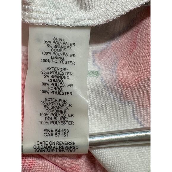 Calvin Klein Top Womens 3X Ivory Red Floral Bell Sleeve Boho Stretch Spring Work - Picture 9 of 13